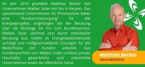 Matthias Becker Matbec Solar