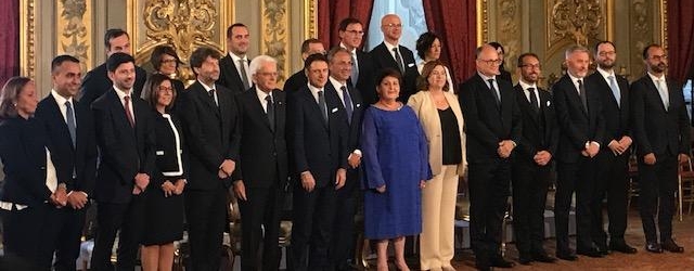 In Rom Prof. Giuseppe Contes zweite Regierung, ein Bündnis zwischen der 5-Sterne-Bewegung (M5S) und der Demokr