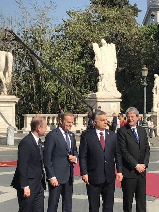 Muscat, Tusk, Viktor Orbán, Premier Gentiloni