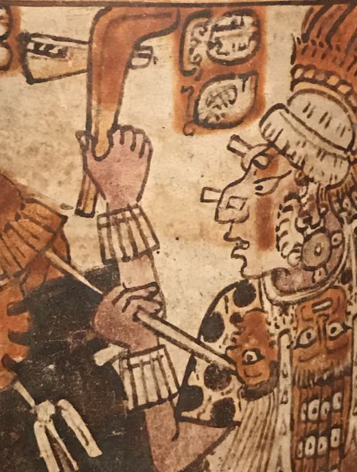 Maya-Kriegsvase in den staatlichen Museen zu Berlin. Detail 